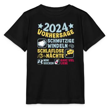Vorhersage 2024 bald Vater Babyparty 2024 - Stanley/Stella Kinder T-Shirt MINI CREATOR  - Schwarz - Vorne - Mikhail (115cm)