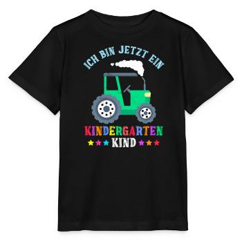 Ich bin jetzt ein Kindergartenkind Kiga Kinder - Stanley/Stella Kinder T-Shirt MINI CREATOR  - Schwarz - Vorne - Mikhail (115cm)
