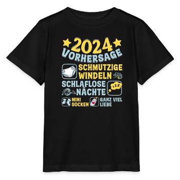Vorhersage 2024 bald Vater Babyparty 2024 - Stanley/Stella Kinder T-Shirt MINI CREATOR  - Schwarz - Vorne - Mikhail (115cm)