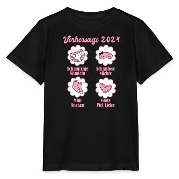 Werdende Väter 2024 Babyparty werdende Mama 2024 - Stanley/Stella Kinder T-Shirt MINI CREATOR  - Schwarz - Vorne - Mikhail (115cm)
