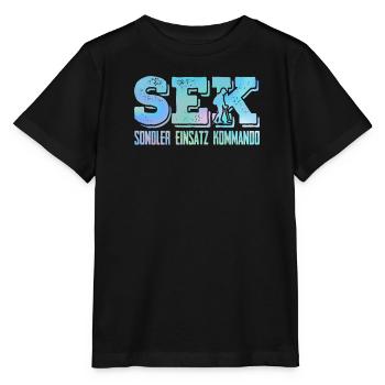 Sondler Einsatz Kommando Sondengänger mit Detektor - Stanley/Stella Kinder T-Shirt MINI CREATOR  - Schwarz - Vorne - Mikhail (115cm)