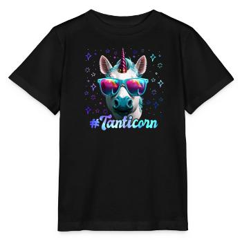 Tanticorn Fête des mères Tantes Licorne marchandise - T-shirt bio MINI CREATOR Stanley/Stella Enfant - noir - Devant - Mikhail (115cm)