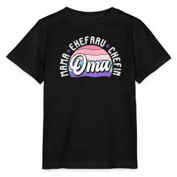 Oma Chefin Großmutter Muttertag Granny Ehefrau - Stanley/Stella Kinder T-Shirt MINI CREATOR  - Schwarz - Vorne - Mikhail (115cm)