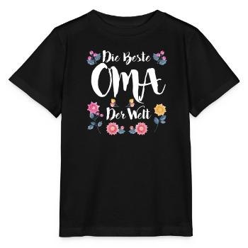 Weltbeste Oma Muttertag coole Oma Granny - Stanley/Stella Kinder T-Shirt MINI CREATOR  - Schwarz - Vorne - Mikhail (115cm)