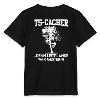 Geocaching Geocacher GPS Schnitzeljagd - Stanley/Stella Kinder T-Shirt MINI CREATOR  - Schwarz - Vorne - Mikhail (115cm)