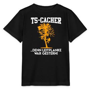 Geocaching Geocacher GPS Schnitzeljagd - Stanley/Stella Kinder T-Shirt MINI CREATOR  - Schwarz - Vorne - Mikhail (115cm)