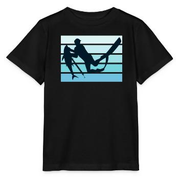 Spearfishing Dive Fish Hunting Spear Fisherman - Stanley/Stella MINI CREATOR Kids’ T-Shirt - black - Front - Mikhail (115cm)