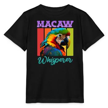 Ara Chuchoteur Perroquets Ara Whisperer Ara - T-shirt bio MINI CREATOR Stanley/Stella Enfant - noir - Devant - Mikhail (115cm)
