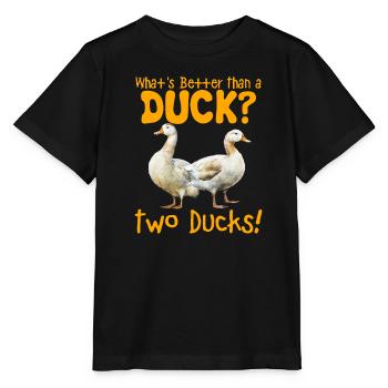 Enten What ́s better than a Duck? Two Ducks! - Stanley/Stella MINI CREATOR Kids’ T-Shirt - black - Front - Mikhail (115cm)