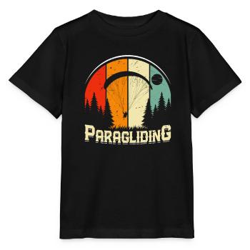 Parapente, vol sportif, parapente en montagne - T-shirt bio MINI CREATOR Stanley/Stella Enfant - noir - Devant - Mikhail (115cm)