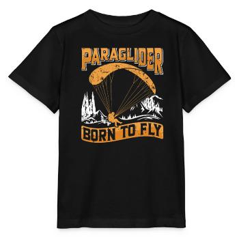 Parapente né pour voler Sport Flying - T-shirt bio MINI CREATOR Stanley/Stella Enfant - noir - Devant - Mikhail (115cm)