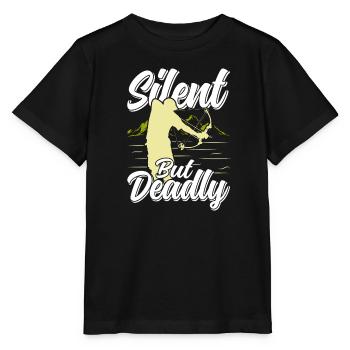 Pêche à l’arc Pêcheur à l’arc silencieux mais mortel - T-shirt bio MINI CREATOR Stanley/Stella Enfant - noir - Devant - Mikhail (115cm)