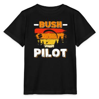 Paraglider Bush Pilot Gleitschirmflieger - Stanley/Stella MINI CREATOR Kids’ T-Shirt - black - Front - Mikhail (115cm)