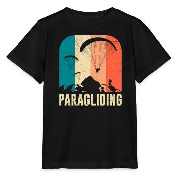 Parapente, vol sportif, parapente - T-shirt bio MINI CREATOR Stanley/Stella Enfant - noir - Devant - Mikhail (115cm)
