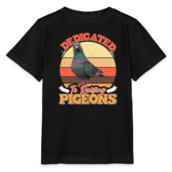 Pigeon Breeders Dedicated to Raising Pigeons - Stanley/Stella MINI CREATOR Kids’ T-Shirt - black - Front - Mikhail (115cm)