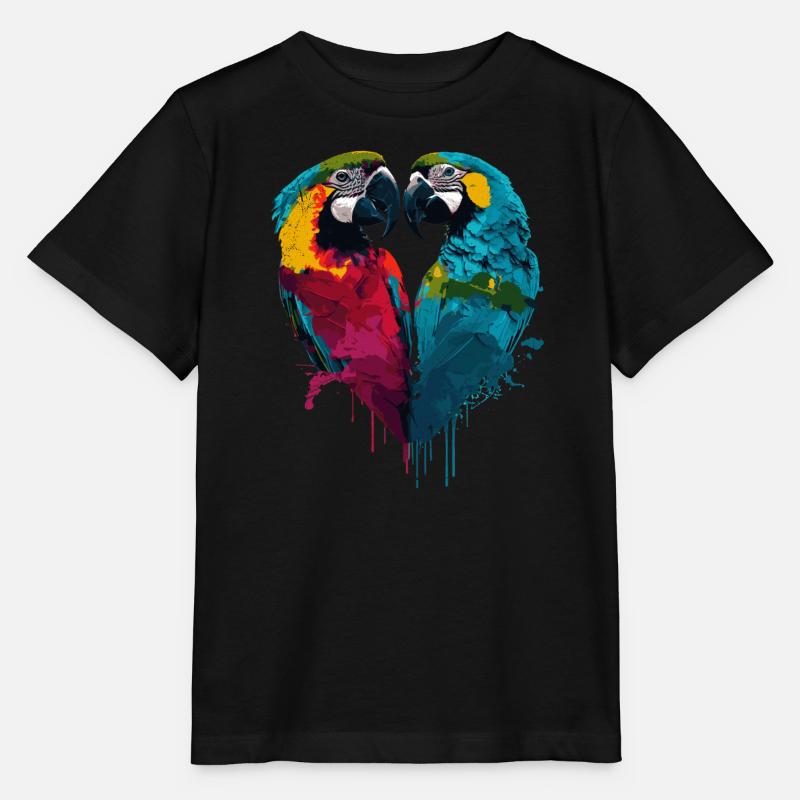 Macaw Parrot Bird Exotic Birds Bird Lovers - Stanley/Stella MINI CREATOR Kids’ T-Shirt - black