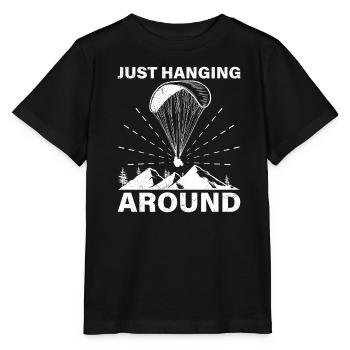 Gleitschirmfliegen Ich Häng Hier nur Ab - Stanley/Stella Kinder T-Shirt MINI CREATOR  - Schwarz - Vorne - Mikhail (115cm)