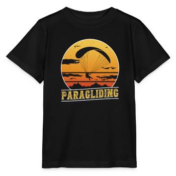 Parapente, parapente, vol sportif - T-shirt bio MINI CREATOR Stanley/Stella Enfant - noir - Devant - Mikhail (115cm)