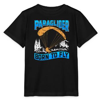 Parapente né pour voler Sport Flying - T-shirt bio MINI CREATOR Stanley/Stella Enfant - noir - Devant - Mikhail (115cm)