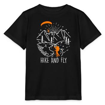 Randonnée en parapente et alpinisme en vol - T-shirt bio MINI CREATOR Stanley/Stella Enfant - noir - Devant - Mikhail (115cm)