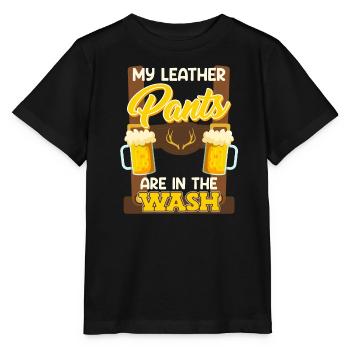 Mei Lederhosn is in da Wäsch Bayerisches Shirt - Stanley/Stella MINI CREATOR Kids’ T-Shirt - black - Front - Mikhail (115cm)