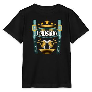 Lederhosen Lausbua Bayerisch Trachten Shirt Herren - Stanley/Stella MINI CREATOR Kids’ T-Shirt - black - Front - Mikhail (115cm)
