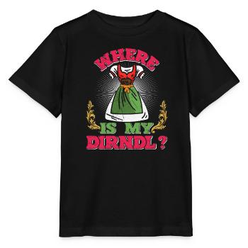 Where is my Dirndl? Trachten Shirt - Stanley/Stella Kinder T-Shirt MINI CREATOR  - Schwarz - Vorne - Mikhail (115cm)