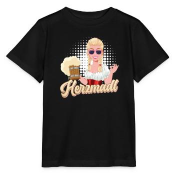 Herbstfest Bayerische Frauen Dirndl Shirt - Stanley/Stella Kinder T-Shirt MINI CREATOR  - Schwarz - Vorne - Mikhail (115cm)