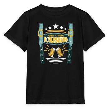 Lederhosen Lausbua Bayerisch Trachten Shirt Herren - Stanley/Stella Kinder T-Shirt MINI CREATOR  - Schwarz - Vorne - Mikhail (115cm)