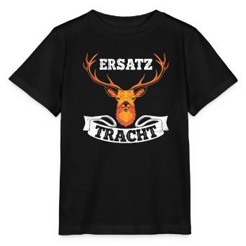 Lederhosen Ersatz Tracht Bayerisches Shirt - Stanley/Stella Kinder T-Shirt MINI CREATOR  - Schwarz - Vorne - Mikhail (115cm)