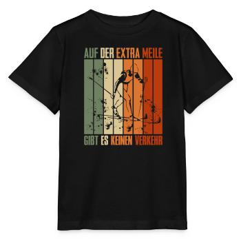 Skilanglauf Auf der Extra Meile Kein Verkehr - Stanley/Stella Kinder T-Shirt MINI CREATOR  - Schwarz - Vorne - Mikhail (115cm)