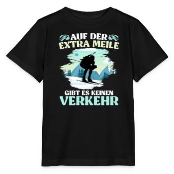 Skibergsteigen Auf der Extra Meile Kein Verkehr - Stanley/Stella Kinder T-Shirt MINI CREATOR  - Schwarz - Vorne - Mikhail (115cm)