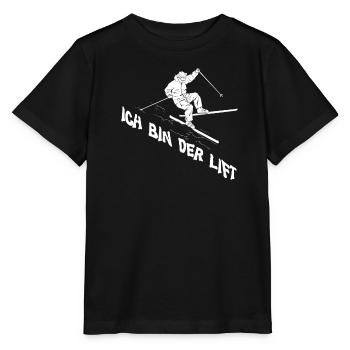 Skibergsteiger Ich bin der Lift Skitouring - Stanley/Stella Kinder T-Shirt MINI CREATOR  - Schwarz - Vorne - Mikhail (115cm)