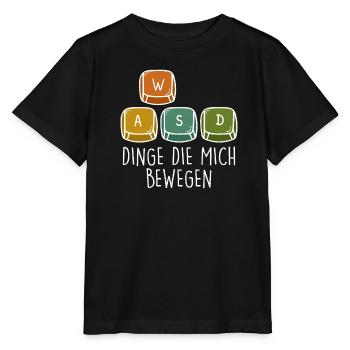 Gamer Dinge die mich Bewegen Spielekonsole - Stanley/Stella Kinder T-Shirt MINI CREATOR  - Schwarz - Vorne - Mikhail (115cm)