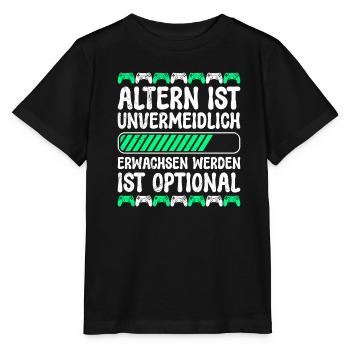 Altern ist Unvermeidlich Retro Zocker B-Day - Stanley/Stella Kinder T-Shirt MINI CREATOR  - Schwarz - Vorne - Mikhail (115cm)
