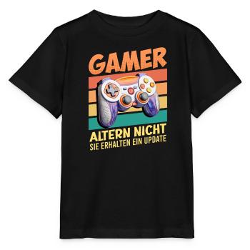 Gamer Altern nicht, Sie Leveln! Retro Gamer - Stanley/Stella Kinder T-Shirt MINI CREATOR  - Schwarz - Vorne - Mikhail (115cm)