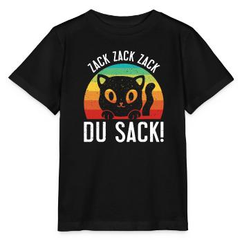Gaming Katze Zack Zack Du Sack! Videospieler - Stanley/Stella Kinder T-Shirt MINI CREATOR  - Schwarz - Vorne - Mikhail (115cm)