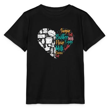 Amateurs de pâtisserie Passion Fans de pâtisserie - T-shirt bio MINI CREATOR Stanley/Stella Enfant - noir - Devant - Mikhail (115cm)
