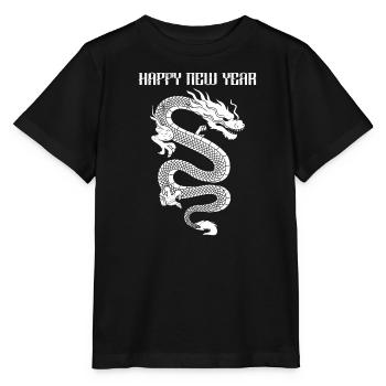 Chinese New Year Party Happy New Year - Stanley/Stella MINI CREATOR Kids’ T-Shirt - black - Front - Mikhail (115cm)