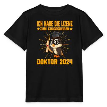 Doktor 2024 Die Lizenz zum Klugscheißen - Stanley/Stella Kinder T-Shirt MINI CREATOR  - Schwarz - Vorne - Mikhail (115cm)