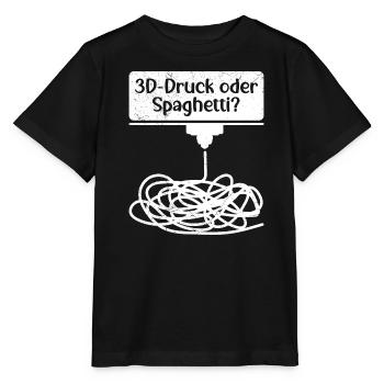 3D-Druck oder Spaghetti 3D Drucken Fail - Stanley/Stella Kinder T-Shirt MINI CREATOR  - Schwarz - Vorne - Mikhail (115cm)