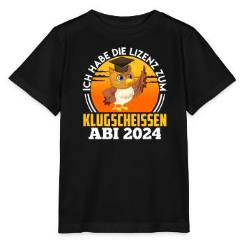Abiturientin Lizenz zum Klugscheißen Abitur - Stanley/Stella Kinder T-Shirt MINI CREATOR  - Schwarz - Vorne - Mikhail (115cm)