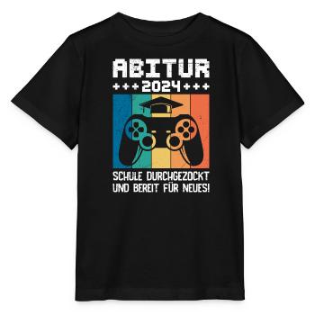 Abitur 2024 Abi School Gambled Through High School Graduate - Stanley/Stella MINI CREATOR Kids’ T-Shirt - black - Front - Mikhail (115cm)