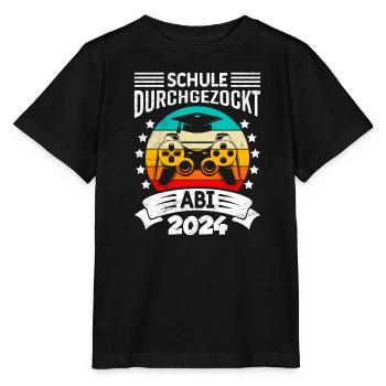Abitur 2024 Abi School Gambled Through High School Graduate - Stanley/Stella MINI CREATOR Kids’ T-Shirt - black - Front - Mikhail (115cm)