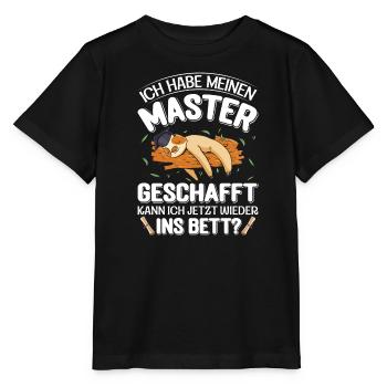 Mémoire de maîtrise Avoir terminé mon Master - T-shirt bio MINI CREATOR Stanley/Stella Enfant - noir - Devant - Mikhail (115cm)
