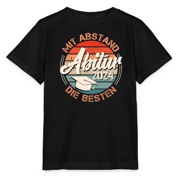 Abitur 2024 : de loin les MEILLEURS bacheliers - T-shirt bio MINI CREATOR Stanley/Stella Enfant - noir - Devant - Mikhail (115cm)