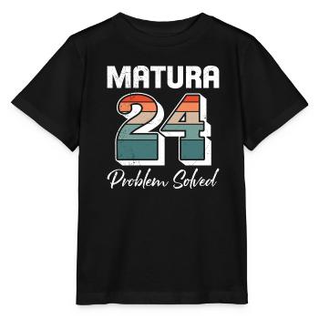 Matura 2024 PROBLÈME RÉSOLU Certificat de fin d’études - T-shirt bio MINI CREATOR Stanley/Stella Enfant - noir - Devant - Mikhail (115cm)