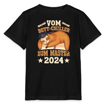 Diplôme de maîtrise Du refroidisseur de lit au master - T-shirt bio MINI CREATOR Stanley/Stella Enfant - noir - Devant - Mikhail (115cm)