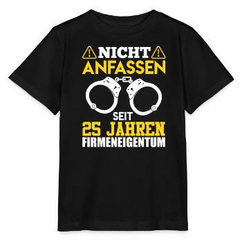 25 years of company property do not touch colleague - Stanley/Stella MINI CREATOR Kids’ T-Shirt - black - Front - Mikhail (115cm)