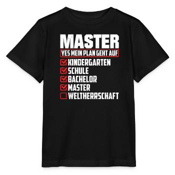 Liste des diplômes de maîtrise Mémoire de maîtrise terminé - T-shirt bio MINI CREATOR Stanley/Stella Enfant - noir - Devant - Mikhail (115cm)
